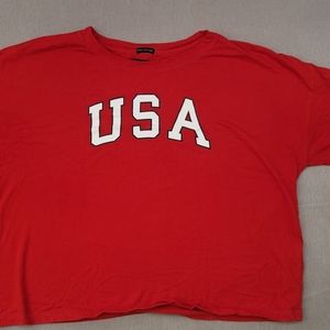 Abercrombie red crop top